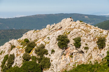 Fototapeta na wymiar View of Rocca del Crasto near Alcara Li Fusi town in the Nebrodi Park, Sicily