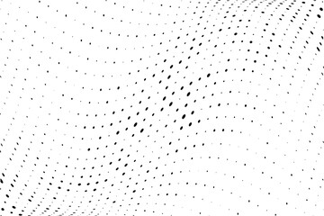 Naklejka premium Wavy dotted pattern Halftone background. Backdrop with circles, dots, rounds, design element for web banners, posters, cards, wallpaper, sites. Pop art style. Vector illustration