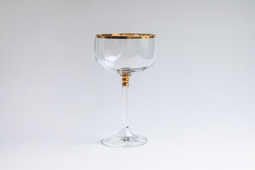 Champagne glass on white background, isolated.