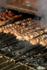 Azerbaijan traditional kebab roast on skewers