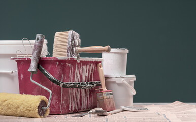 Set of professional painter tools © stokkete