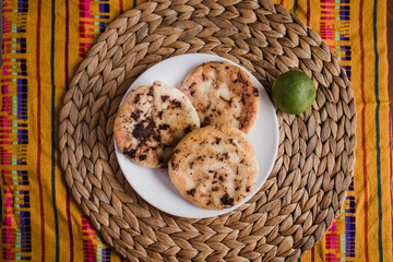 Gorditas de chicharron: mexican maize dough with pork rind