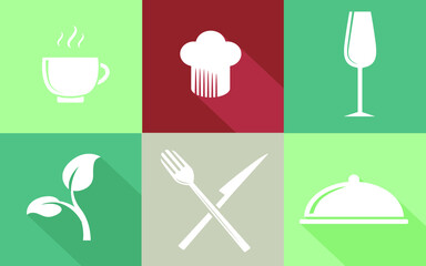 set of retro vintage restaurant logos and icons for professional design