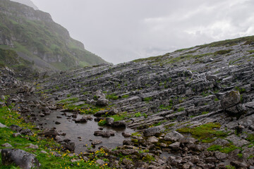 Obraz premium Beautiful swiss alpine landscape in summer.