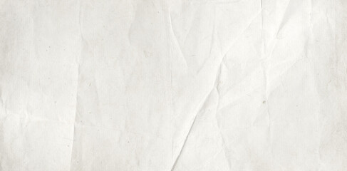 Old crumpled paper texture background. Horizontal banner