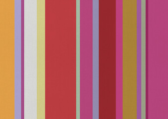 Cotton fabric texture printed with colorful stripes.