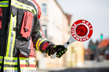 Halt Feuerwehr Kelle