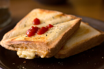Ketchup toast for breakfast