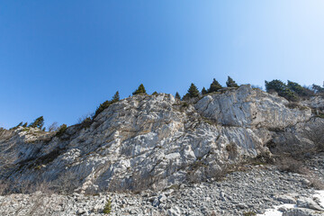 Vue sur les sommets du Vercors (Isère, France)