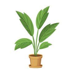 Plakat Flowerpot vector cartoon icon. Vector illustration flowerpot on white background. Isolated cartoon illustration icon of flower pot.