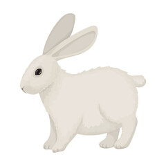Rabbit vector cartoon icon. Vector illustration bunny on white background. Isolated cartoon illustration icon of rabbit.