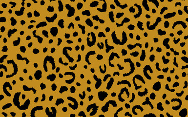 Abstract modern leopard seamless pattern. Animals trendy background. Beige and black decorative vector stock illustration for print, card, postcard, fabric, textile. Modern ornament of stylized skin