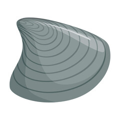 Shell sea vector cartoon icon. Vector illustration sea shell on white background. Isolated cartoon illustration icon of seashell.