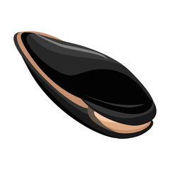 Shell sea vector cartoon icon. Vector illustration sea shell on white background. Isolated cartoon illustration icon of seashell.