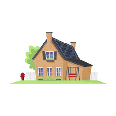 House vector cartoon icon. Vector illustration house on white background. Isolated cartoon illustration icon of apartment.