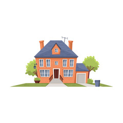 House vector cartoon icon. Vector illustration house on white background. Isolated cartoon illustration icon of apartment.