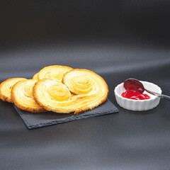 heart shaped cookies with jam