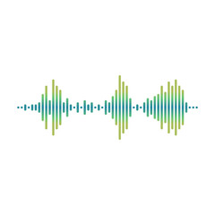 Sound wave vector cartoon icon. Vector illustration sound wave on white background. Isolated cartoon illustration icon of form.