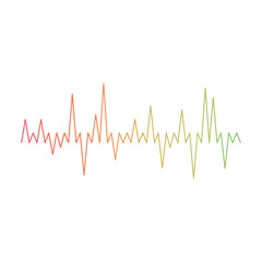 Sound wave vector cartoon icon. Vector illustration sound wave on white background. Isolated cartoon illustration icon of form.