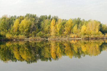 Fototapeta na wymiar mirror of autumn 