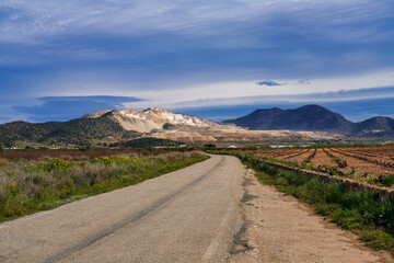 Landscape view in Canada De La Lena, Murcia region in Spain
