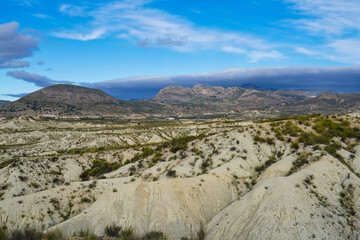 The Badlands of Abanilla and Mahoya near Murcia in Spain