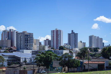 Vista parcial da cidade de Uberl&acirc;ndia, estado de Minas Gerias, Brasil
