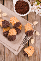 Butter cookies with chocolate.