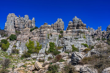 El Torcal de Antequera, Andalusia, Spain, near Antequera, province Malaga.