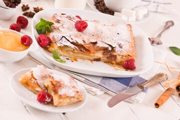 Bougatsa - Greek puff pastry with cream.
