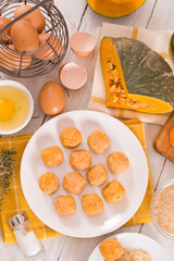 Pumpkin chicken meatballs.