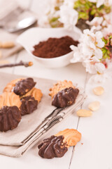 Butter cookies with chocolate.