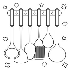 Cooking Tool Cartoon. Vector Icon Illustration, Isolated on White Background