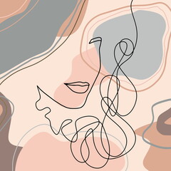 trend background. Lines woman face 9