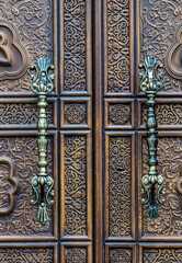 detail of the door of the temple