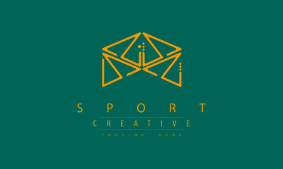 Creative Sports Logo design template, athletics type lettering concept.