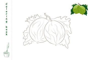 Coloring book gooseberry with example