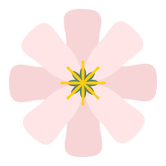 Pink Abstract Flower six petals logo icon