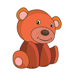Obraz premium Funny animals. Vector image of cartoon characters, bear.