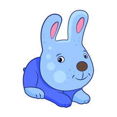Funny animals. Vector image of cartoon characters, rabbit.