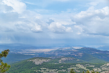 Penyagolosa, Valencia, Spain: 04.03.2021; The view from mountain