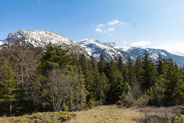Vue sur les sommets du Vercors (Isère, France)