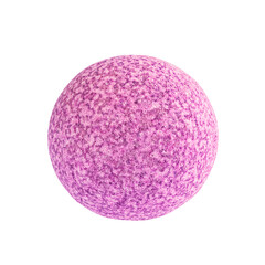 Pink bath bomb, isolated on the white background with clipping path