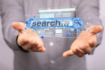 Interface web application in hand