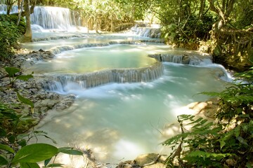 beauty in nature, Laos, Luang Prabang, patterns in nature, rivers, slow motion, slow motion water, Tat Kuang Si, time release, timelapse, Water, water blur, Waterfall, Waterfalls