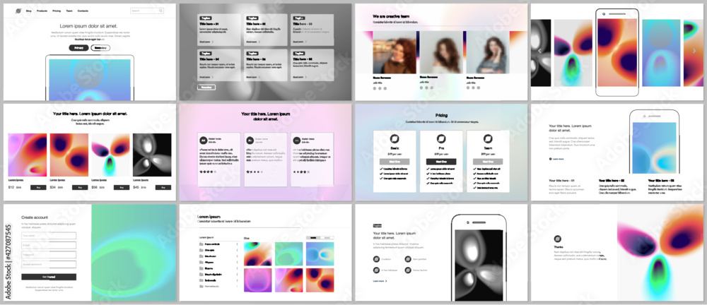 Canvas Prints vector templates for website design, presentations, portfolio. templates for presentation slides, fl