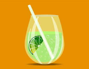cocktail with lime