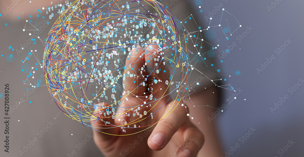 Aufkleber Ui of Cloud Computing Technology Internet Storage Network Concept
