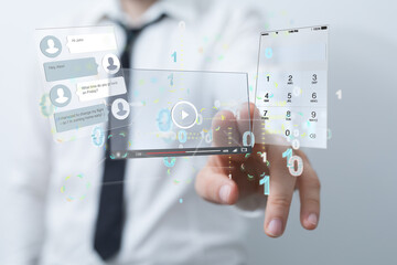 develop interface web application in hand