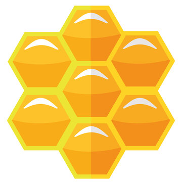 Honeycomb icon flat design vector image collection